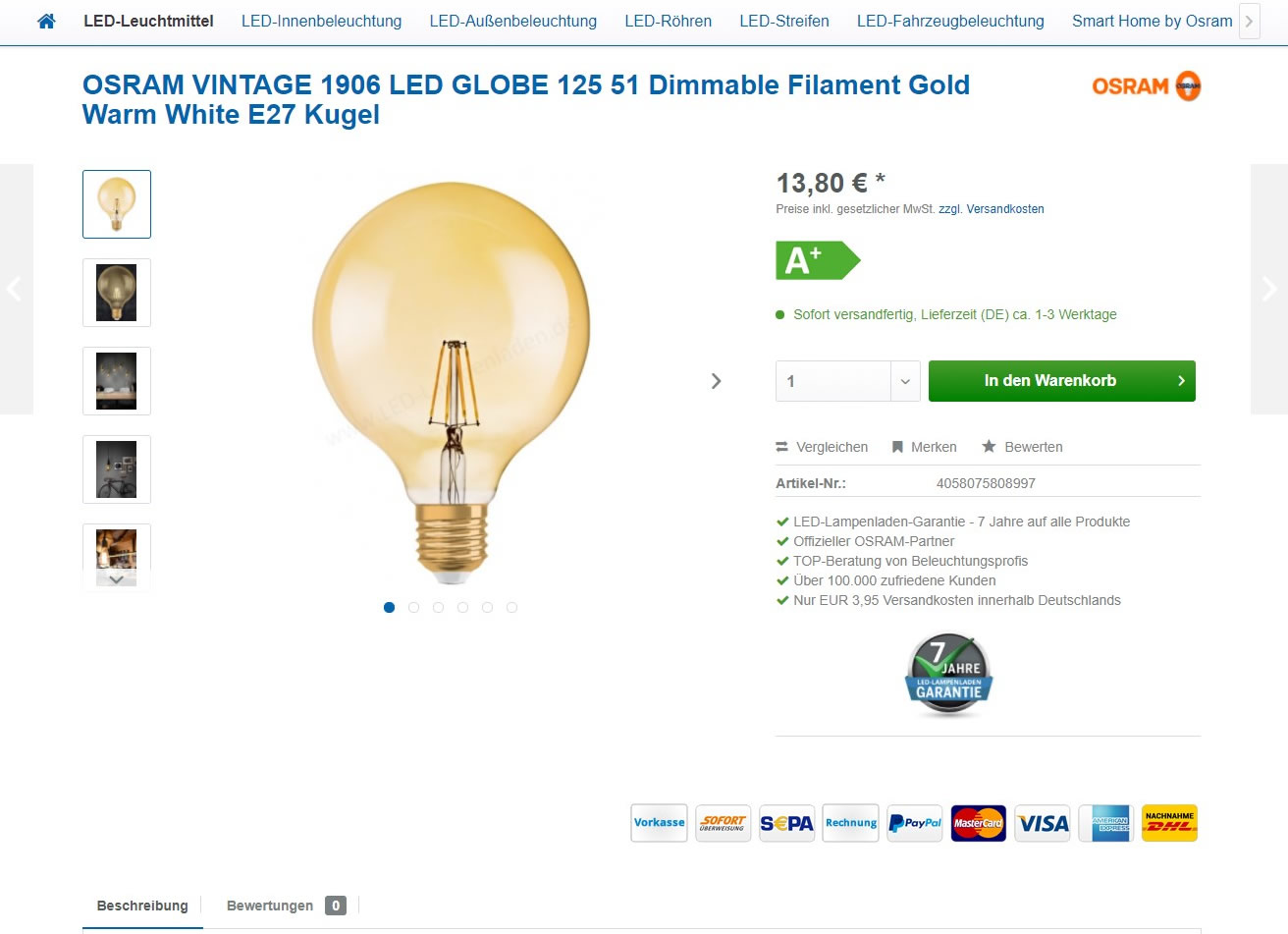 Mansion Utrolig Uberettiget led-lampenladen.de | Referenz – webfellows Shopware Agentur