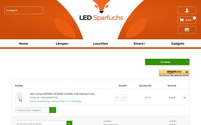 LED Sparfuchs webfellows Referenz
